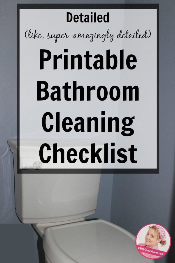 Free Printable Bathroom Cleaning Checklist