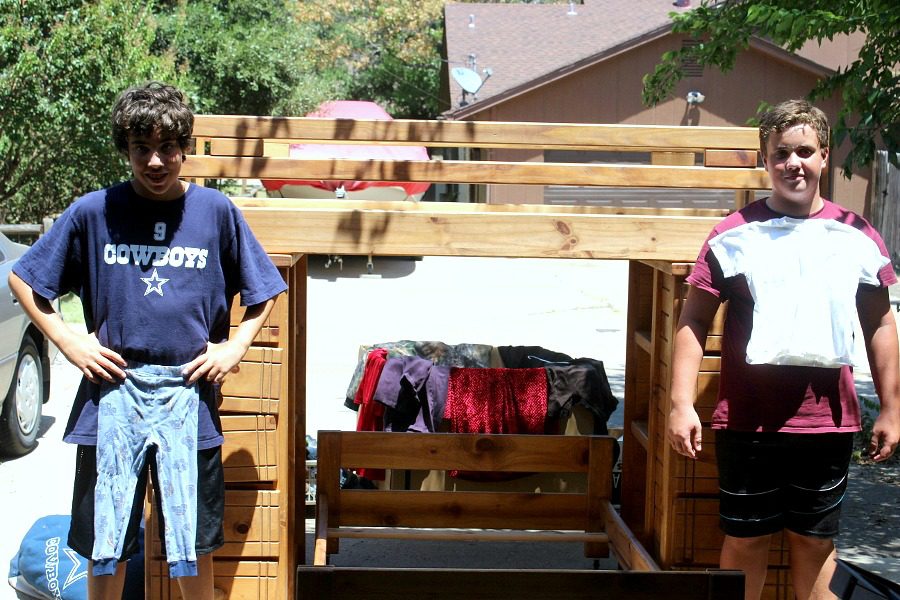 Garage Sale Boys at ASlobComesClean.com