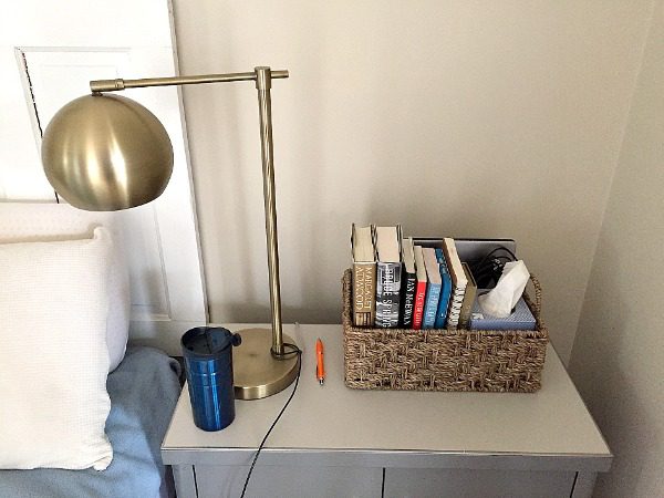 nightstand after decluttering at ASlobComesClean.com