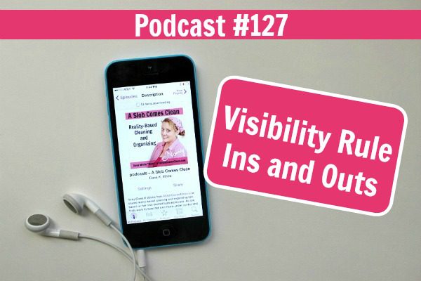 podcast 127 Visibility Rule Ins and Outs at ASlobComesClean.com title