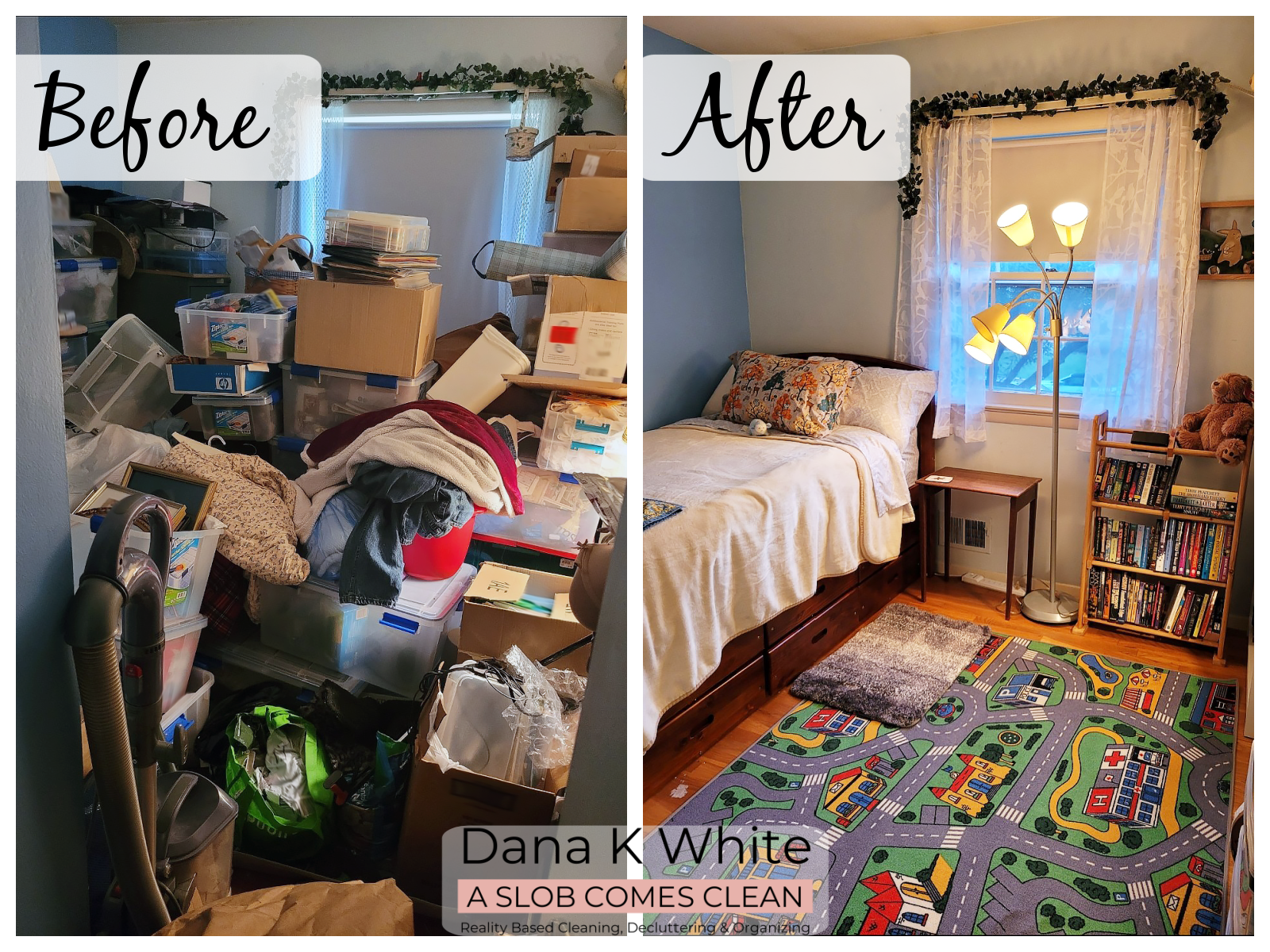Decluttering Coach Helps Client Make Room for Guests at aslobcomesclean.com